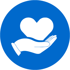 a blue heart graphic